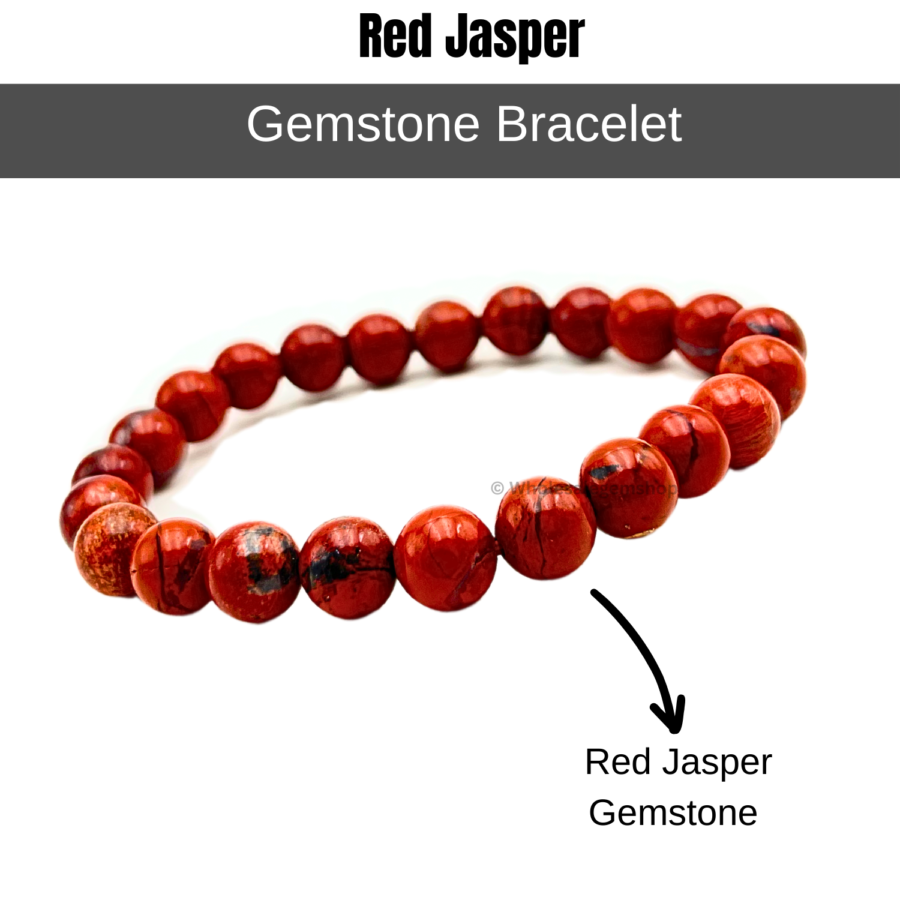 Red Jasper Single Stone Bracelet - Image 2