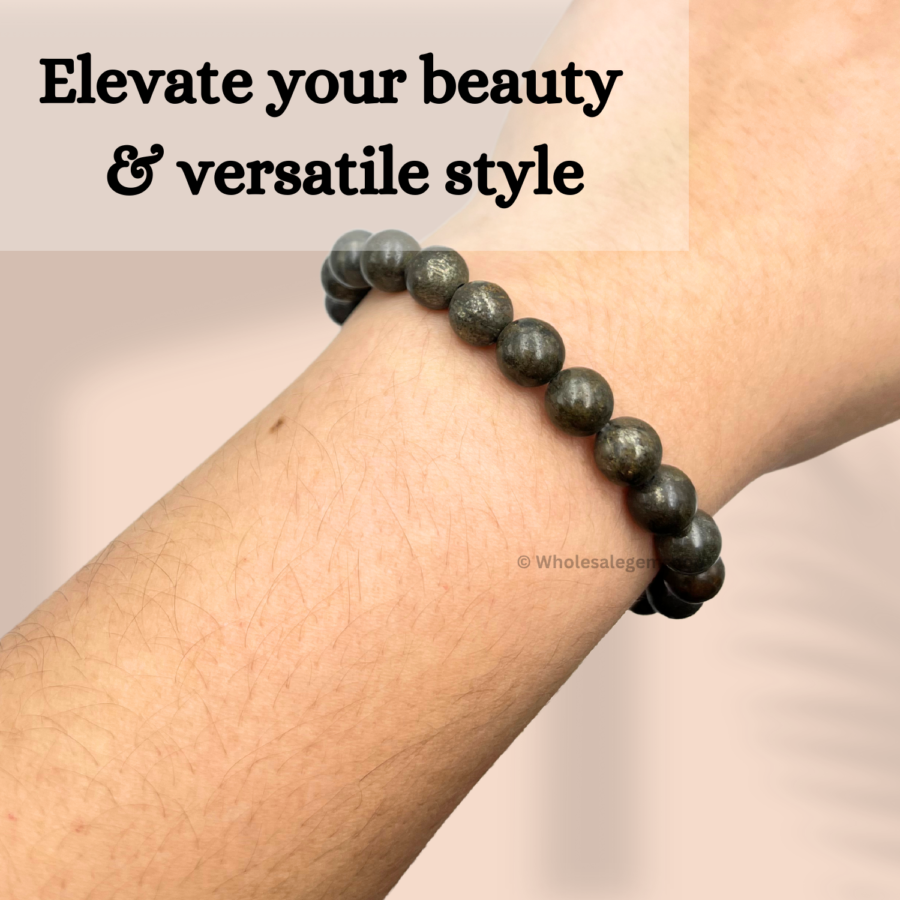 Gold Sheen Obsidian Single Stone Bracelet - Image 5