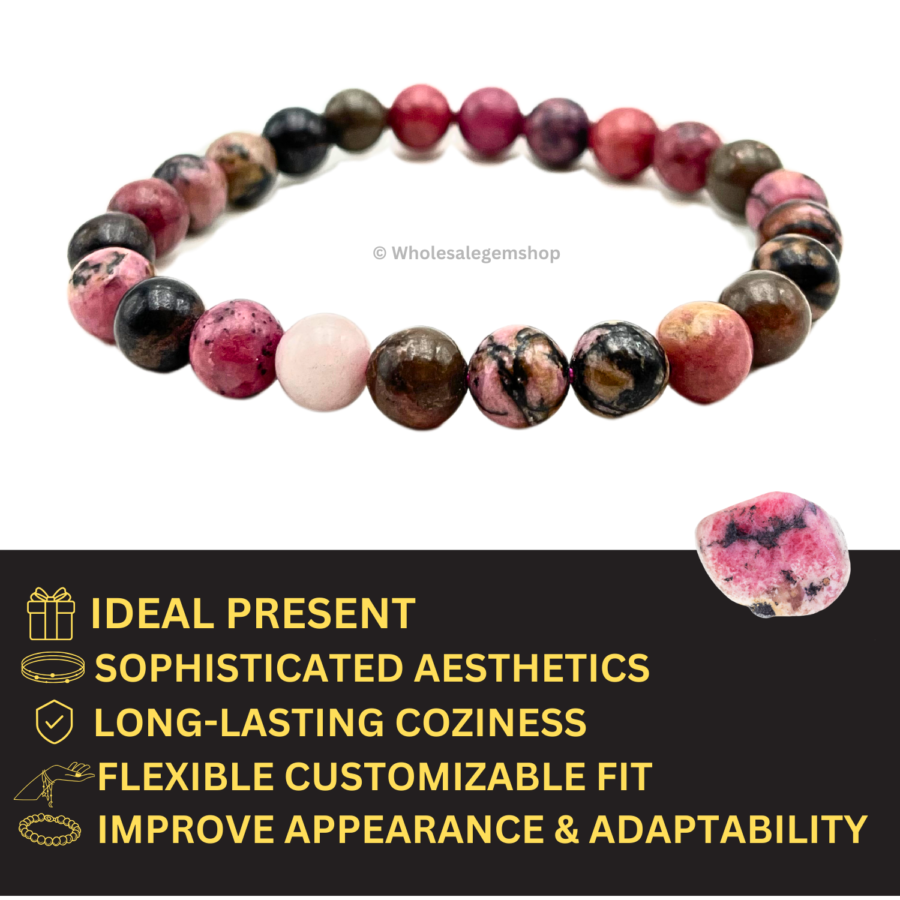 Rose Quartz Single Stone Bracelet - Image 4