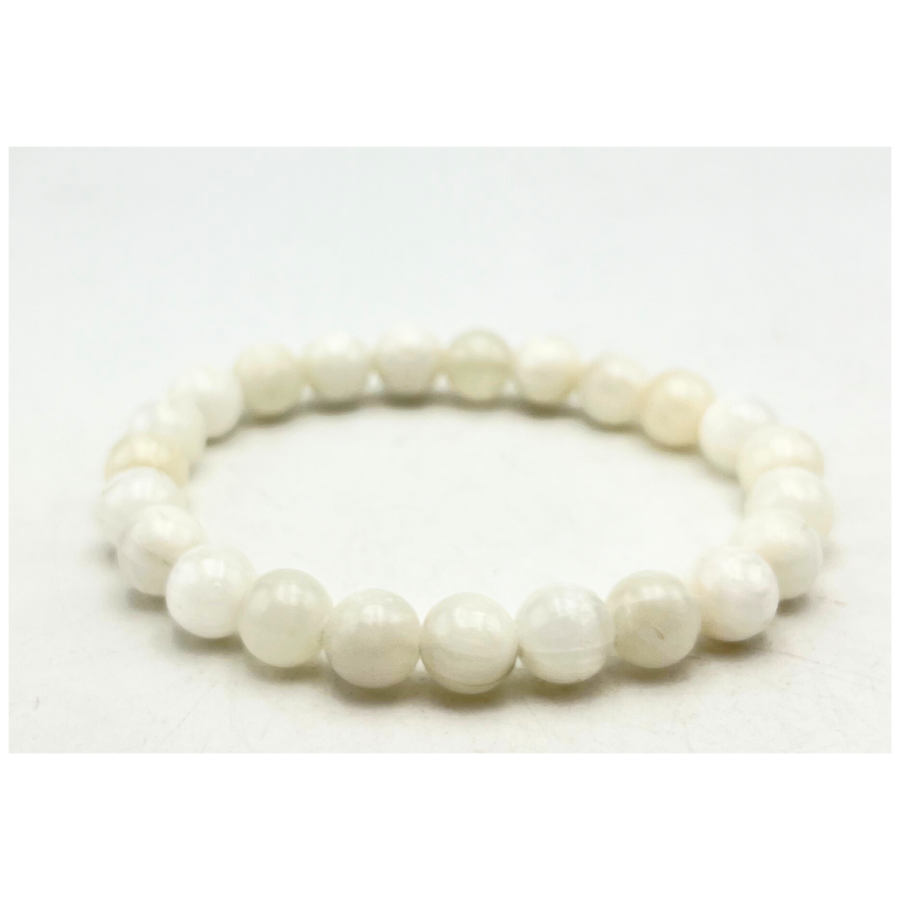 Selenite Single Stone Bracelet