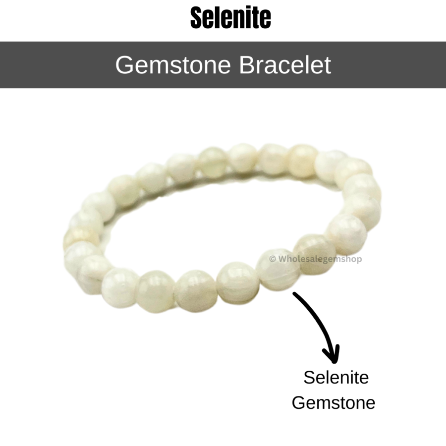 Selenite Single Stone Bracelet - Image 2