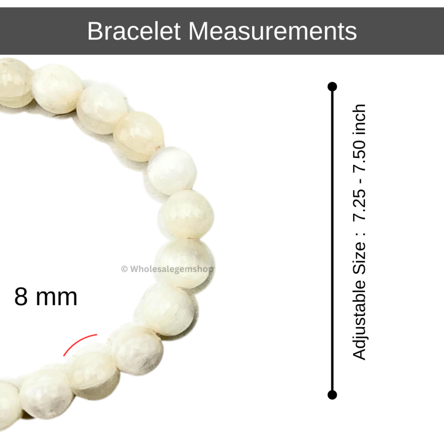 Selenite Single Stone Bracelet - Image 3