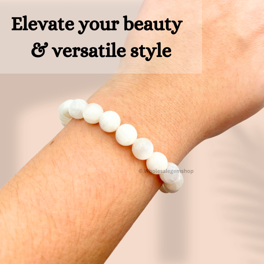 Selenite Single Stone Bracelet - Image 5