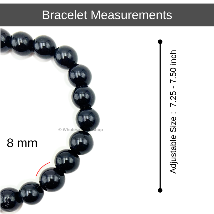 Black Obsidian Single Stone Bracelet - Image 3