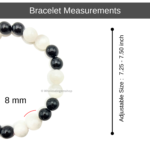 Selenite+Black Tourmaline Single Stone Bracelet - Image 3