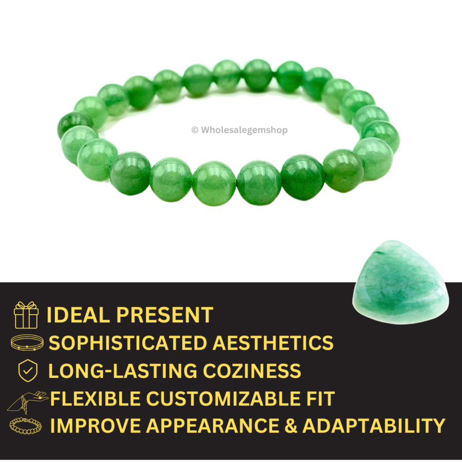 Green Aventurine Single Stone Bracelet - Image 4