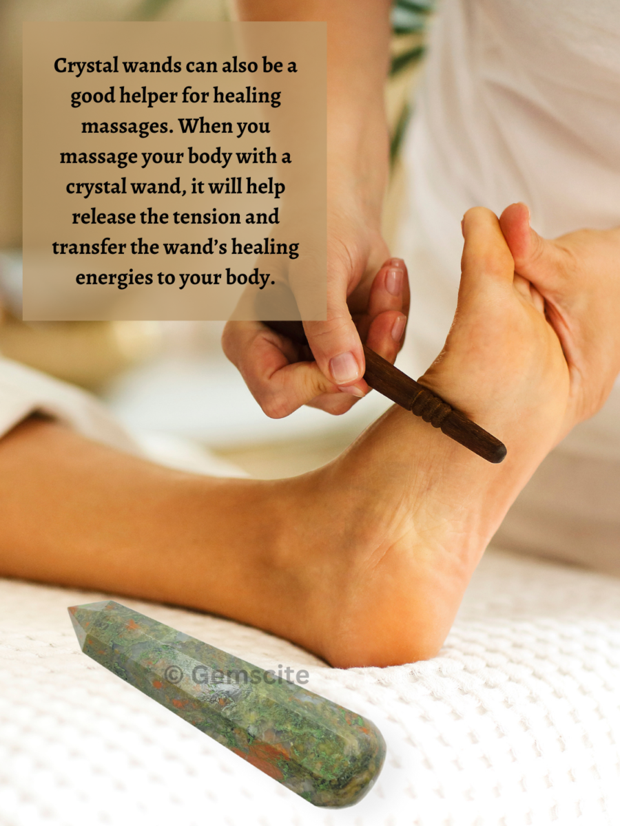 Unakite 3 inch Massage Wand - Image 6