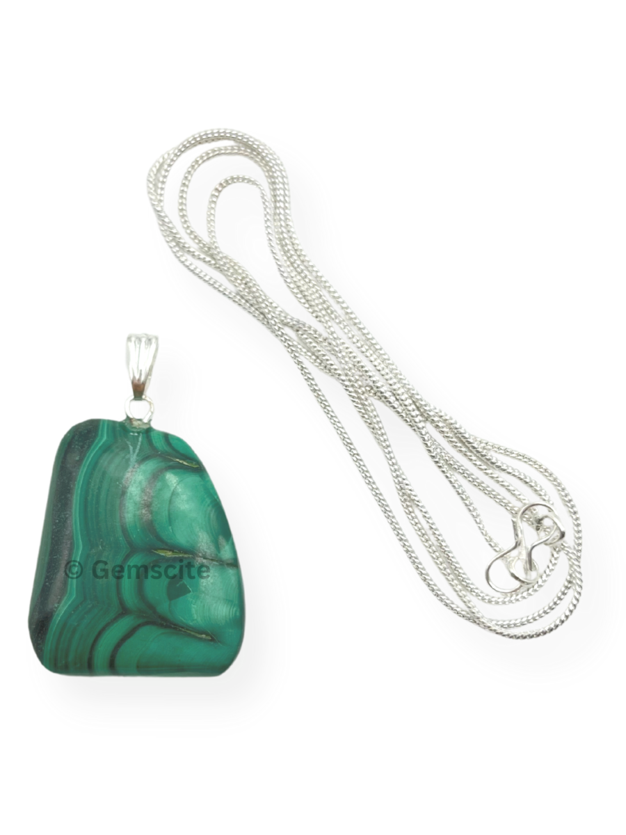 Melachite Cabochone Pendants - Image 2