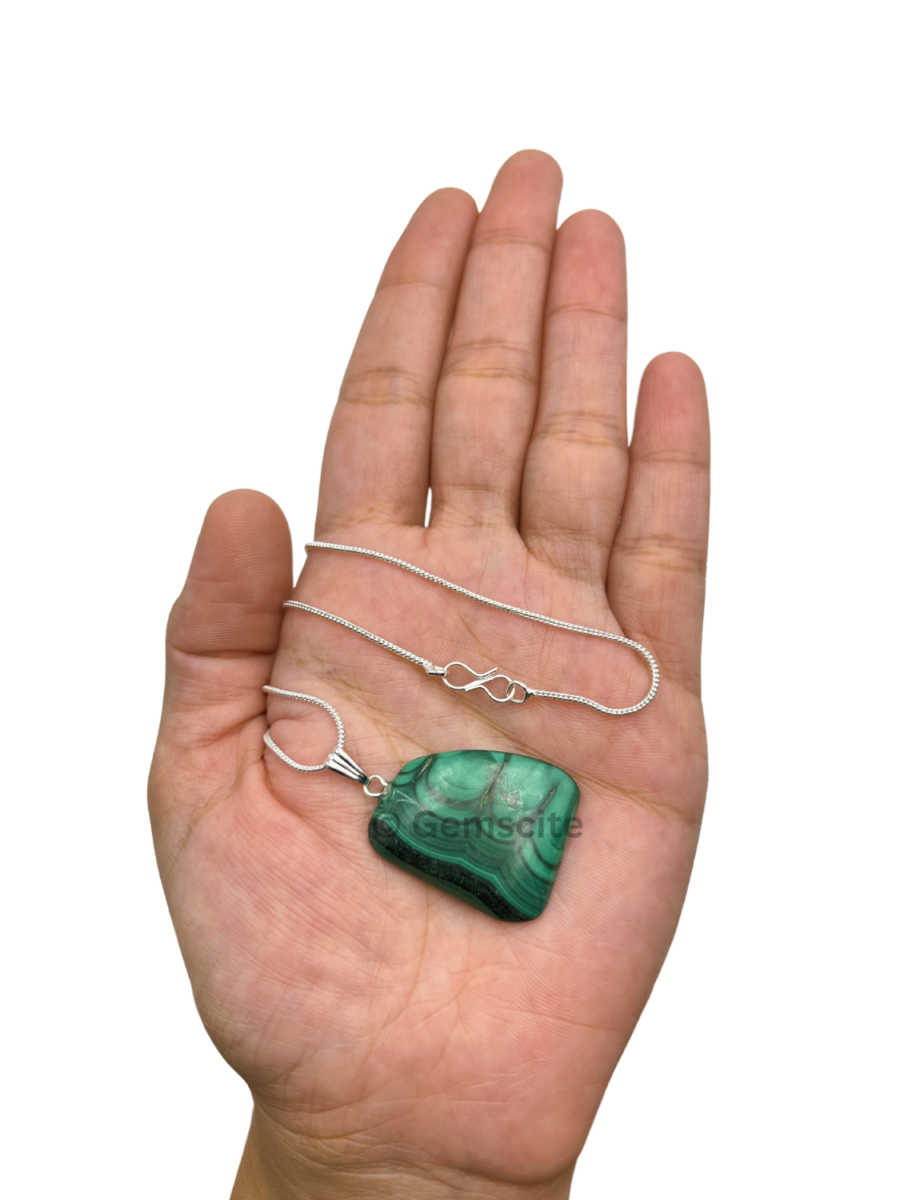 Melachite Cabochone Pendants - Image 4