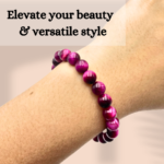Pink Star Tiger Cats Eye Single Stone Dori Bracelet - Image 5