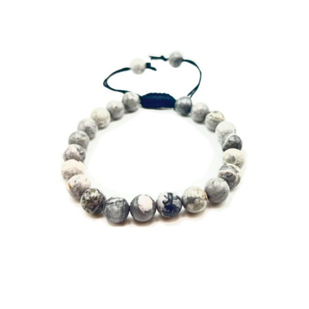 Map Jasper Single Stone Dori Bracelet