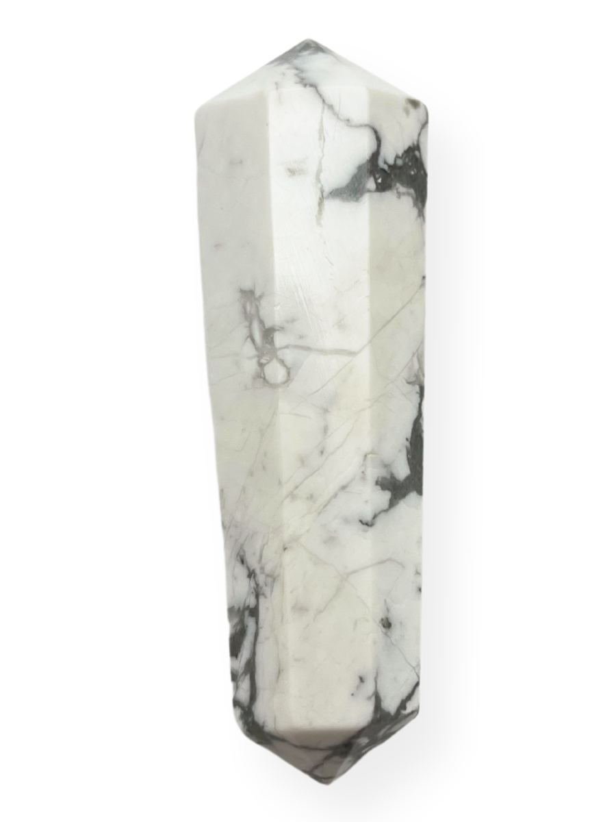 Howlite Double Point Tower-3 inch - Image 5