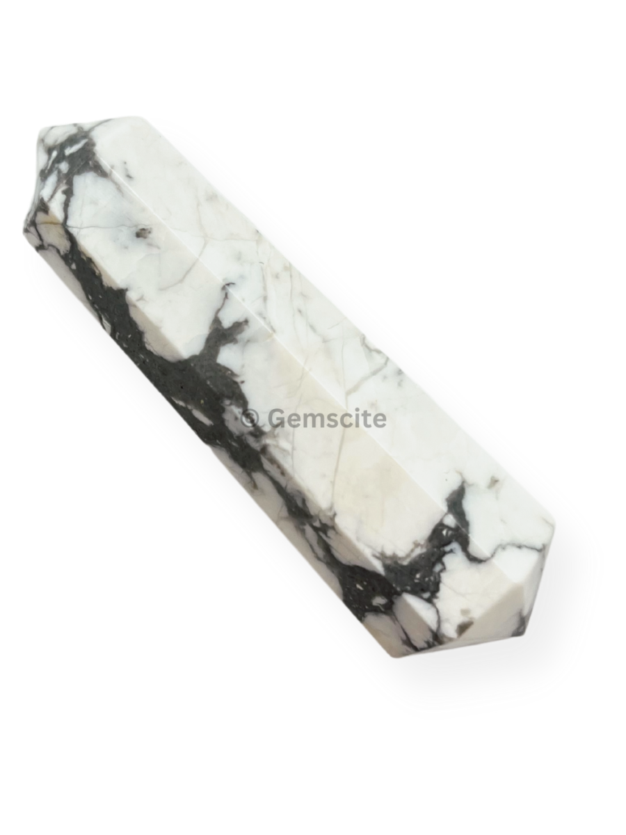 Howlite Double Point Tower-3 inch - Image 3