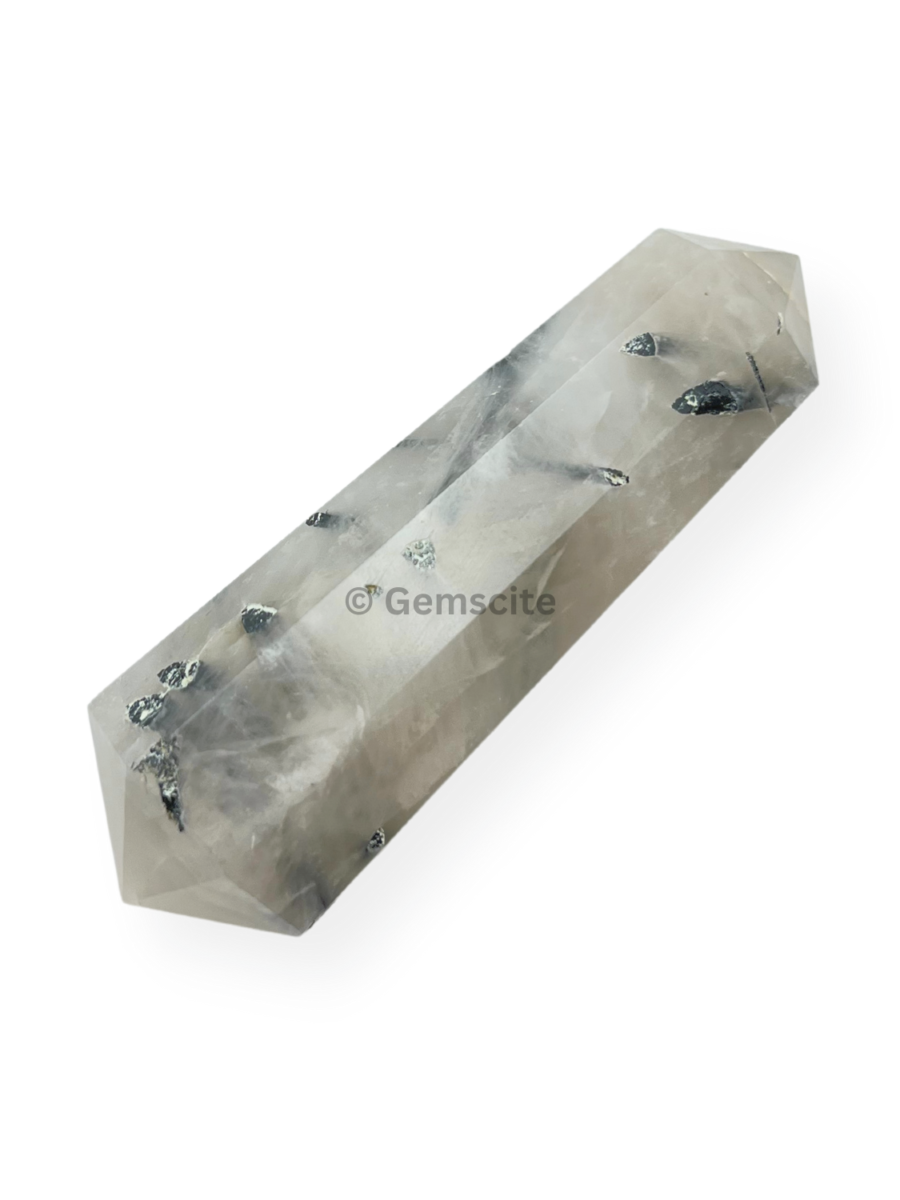 Black Rutilated Quartz Double Point Tower-3 inch - Image 3