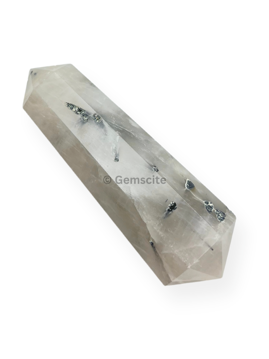 Black Rutilated Quartz Double Point Tower-3 inch - Image 4