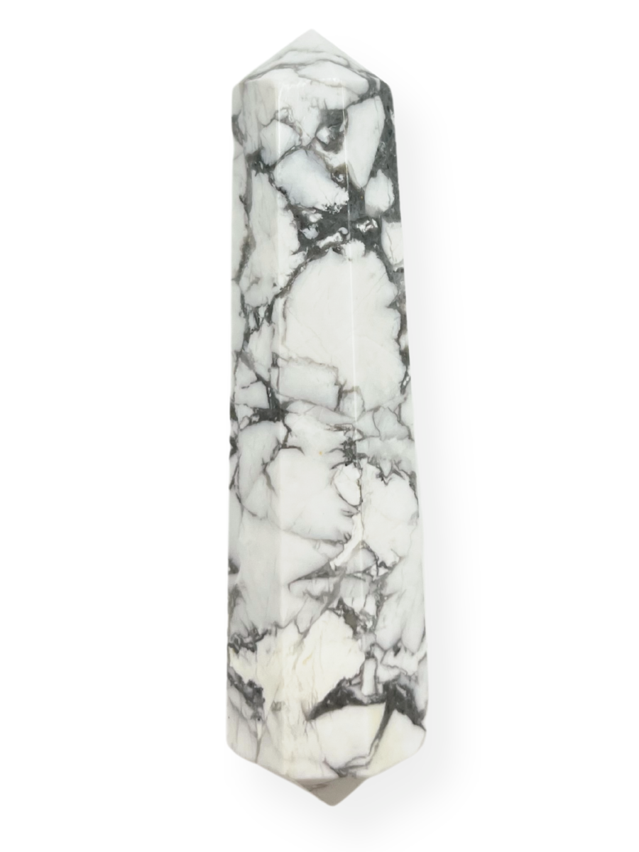 Howlite Double Point Tower-3 inch - Image 8