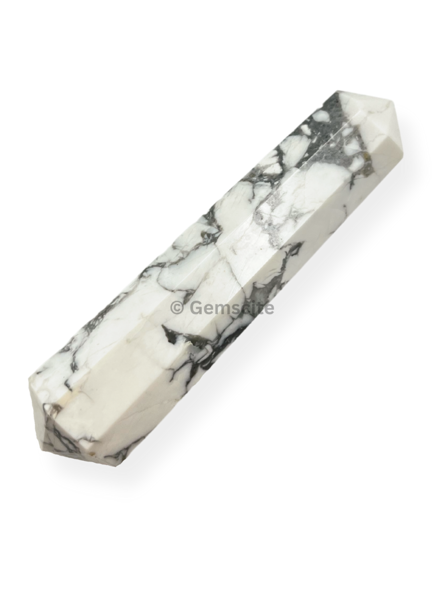 Howlite Double Point Tower-3 inch - Image 7