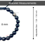 Black Sulemani Hakik Single Stone Dori Bracelet - Image 3