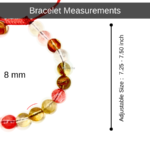 Multi Cherry Quartz Single Stone Dori Bracelet - Image 3