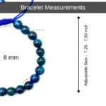 Blue Star Tiger Cats Eye Single Stone Dori Bracelet - Image 3