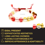 Multi Cherry Quartz Single Stone Dori Bracelet - Image 4