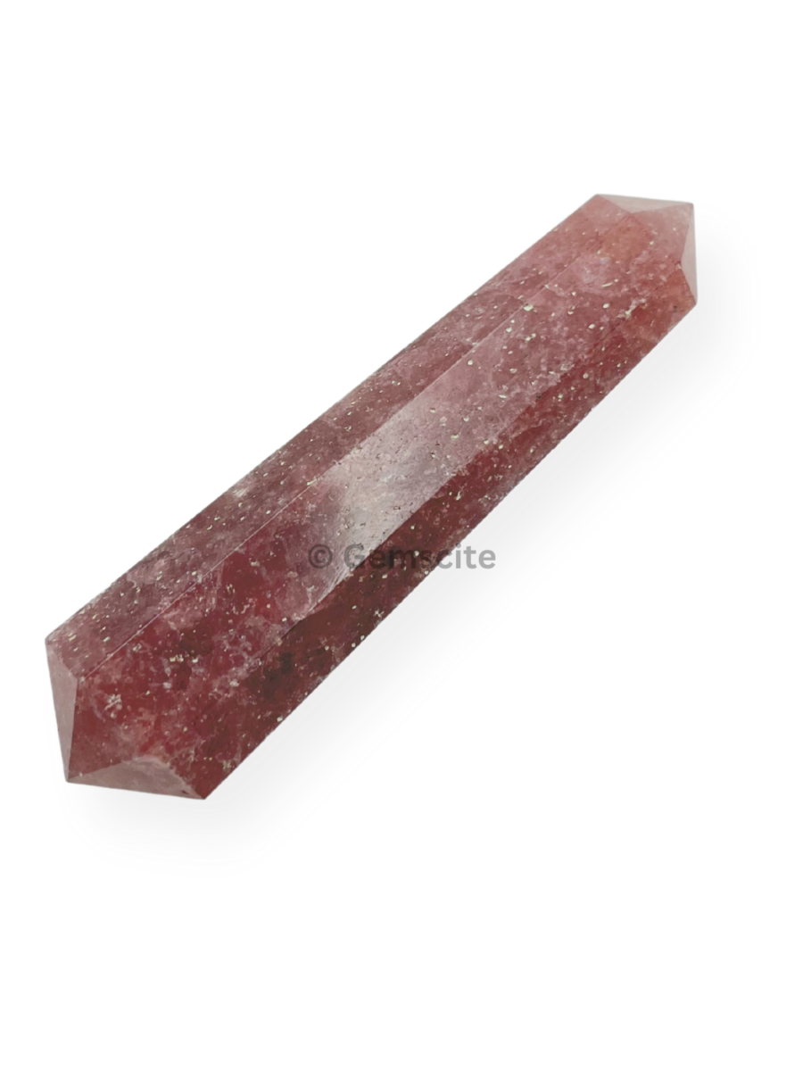 Strawberry Quartz Double Point Tower-3 inch - Image 3