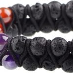 Seven Chakra Lava Double Layer Dori Bracelet - Image 2