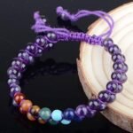 Seven Chakra Amethyst Double Layer Dori Bracelet - Image 3