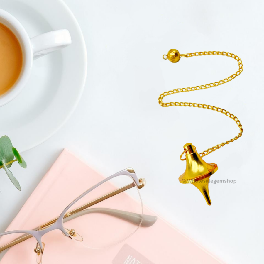 Gold Disc Cone Metal Pendulums - Image 3