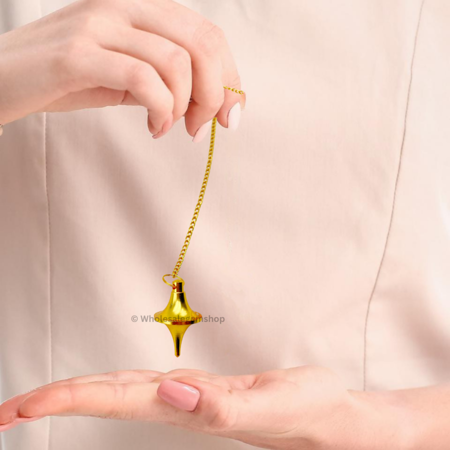 Gold Disc Cone Metal Pendulums - Image 7