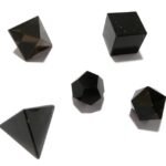 Smoky Obsidian Sacred Geometry Set