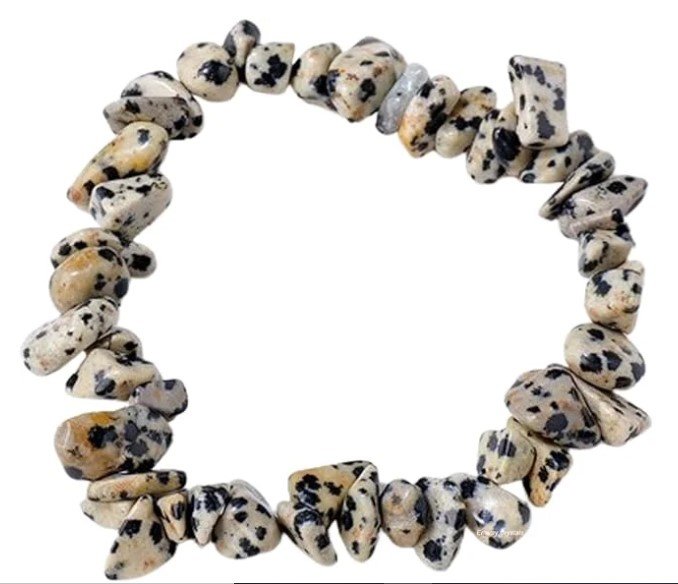 Dalmatian Jasper Chips Gemstone Bracelet