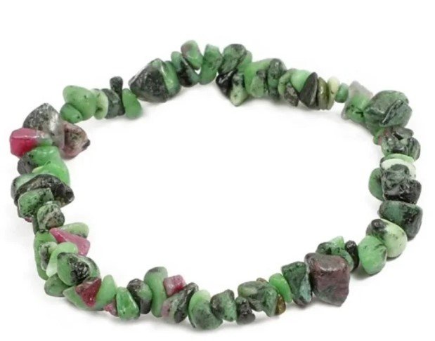 RUby Zosite Chips Gemstone Bracelet