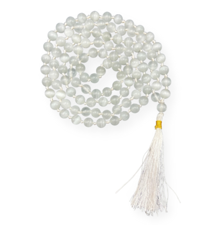 Selenite Hand Knotted Jap Mala