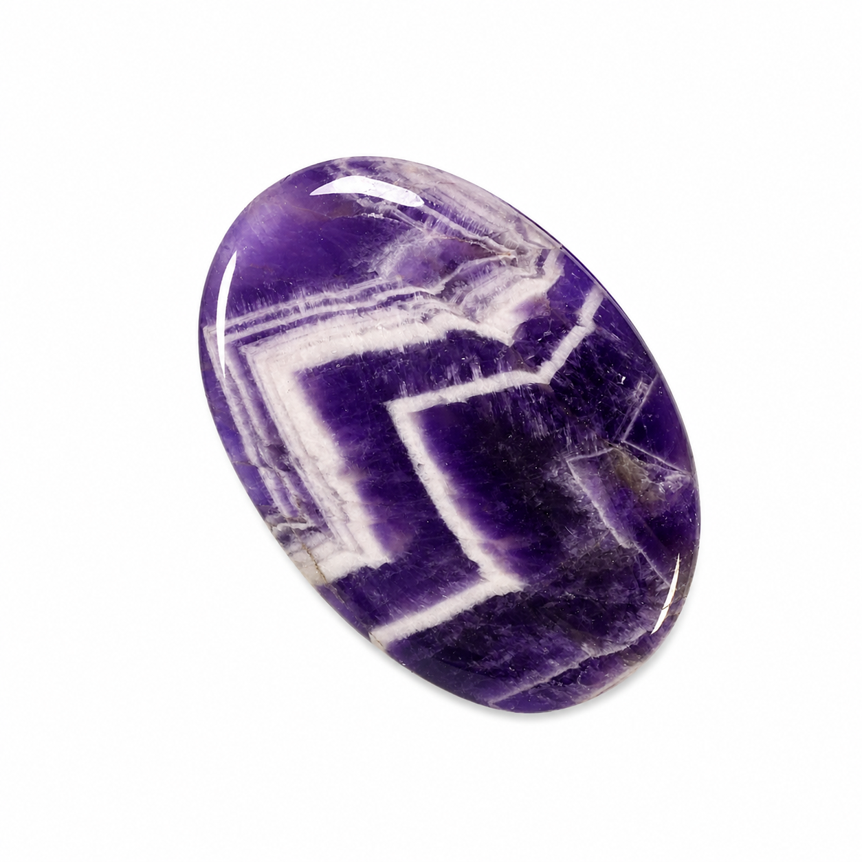 Amethyst Chevron Palm Stone