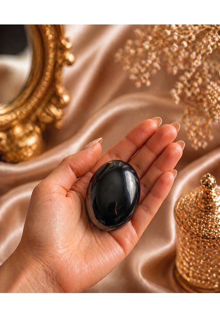 Black Obsidian Palm Stone - Image 4