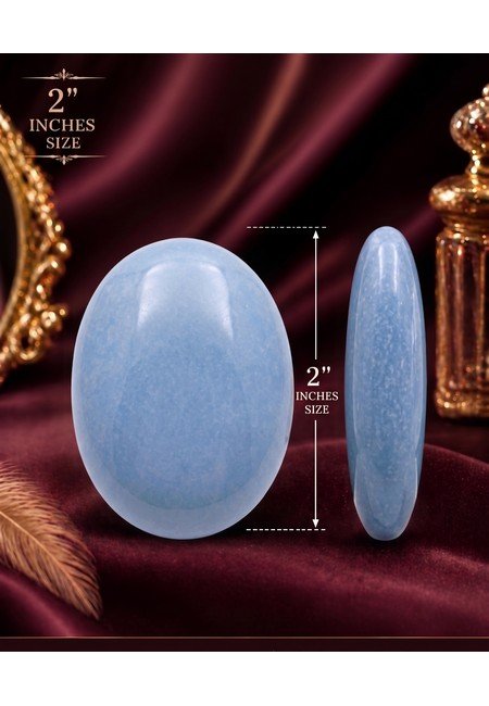 Angelite Palm Stone - Image 5