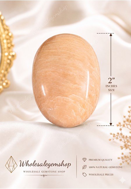 Cream Moonstone Palm Stone - Image 5