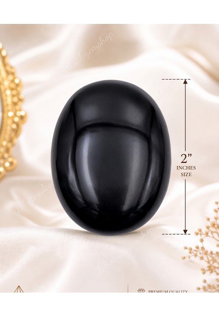 Black Obsidian Palm Stone - Image 5